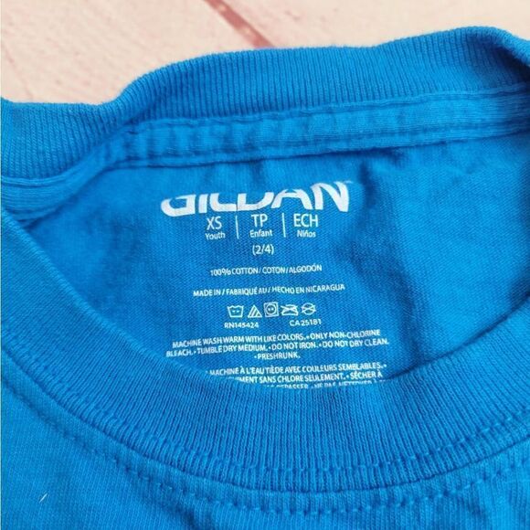 Gildan Terquoise tshirt XS - Picture 2 of 2